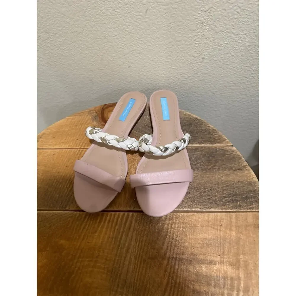 Draper James Braided Ellie Sandals Chambray size 8.5 - Picture 2 of 5